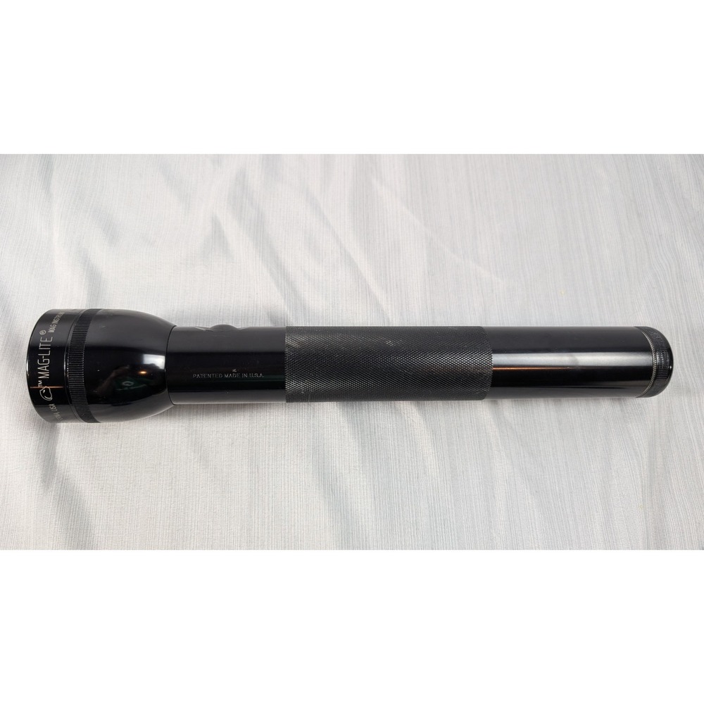 Vintage Maglite 3 D Cell Flashlight Black Mag Instrument Made in USA 12.5 Inch